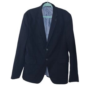 Zara Man Blazer Jacket Men’s Navy Blue 2 Button.